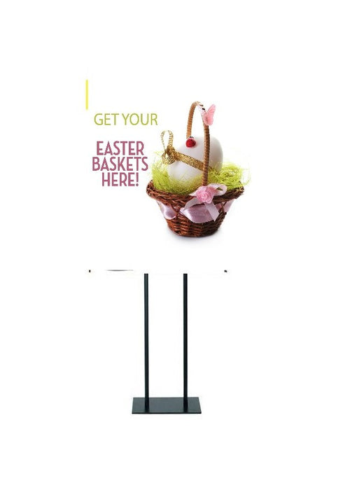 Easter Baskets Floor Stand Stanchion Sign-22" x 28"
