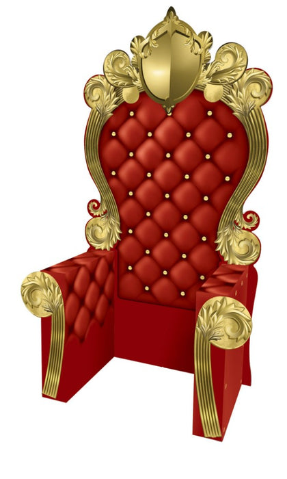 7' Tall Red Throne Display & Photo Prop