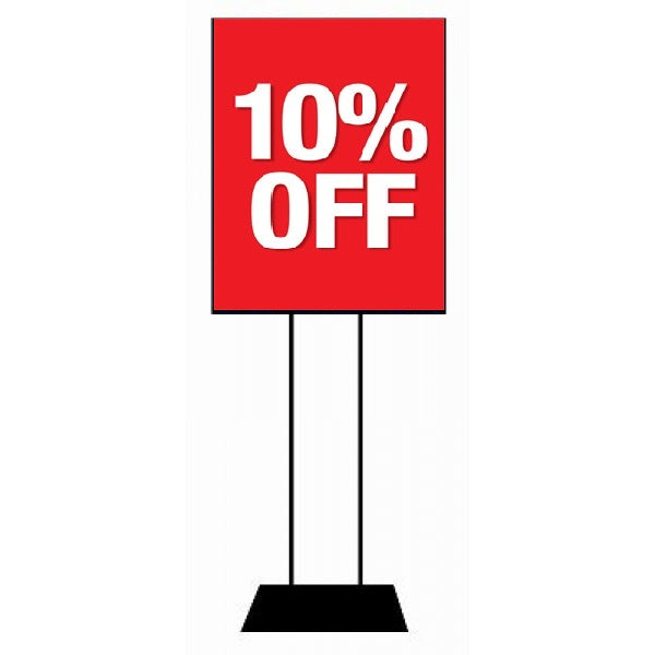 10% Off Stanchion Sign-Standard Sale Event Poster-22"x28"