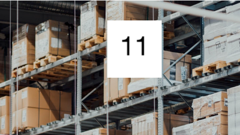 Warehouse L Shaped Aisle Markers-#11 thru #20