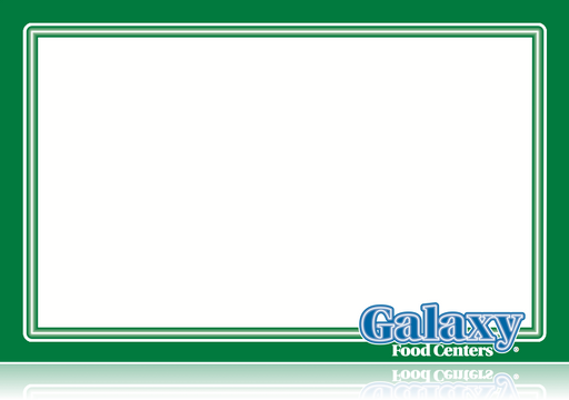 Galaxy Food Centers -Produce Laser Compatible Shelf Signs-11"w x 7"H -100 signs - screengemsinc
