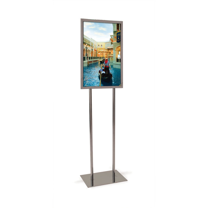 Floor Stand Stanchion Sign Holder 14"W x 22"H