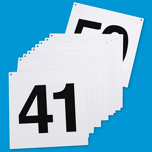 Warehouse Aisle Hanging Signs-Large Aisle Markers-#41 thru #50
