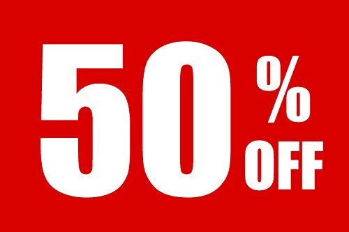 50% Off Shelf Signs Retail Price Cards- 10 signs