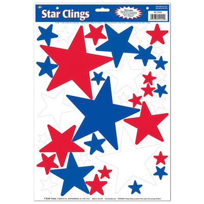 Patriotic Static Case-Window Clings-12 sheets per pack