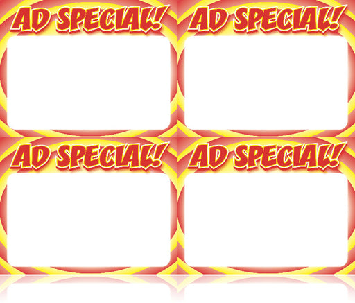 Ad Special Circle Shelf Signs Price Cards