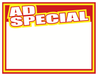 Ad Special Shelf Signs Price Cards-Laser Compatible-11"W x 8.5"H -100 signs - screengemsinc