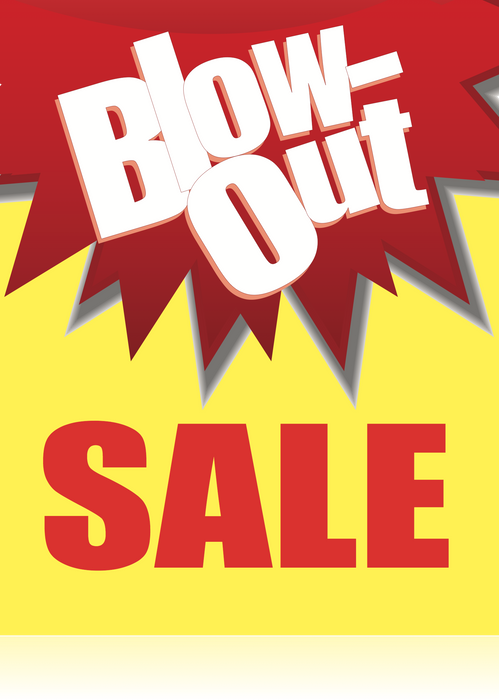 Blow Out Sale Countertop Easel Sign