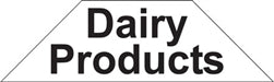 Cooler Door Decal Clings- Dairy Products