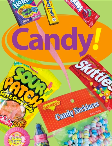 Candy Floor Stand Stanchion Signs-22" W x 28" H