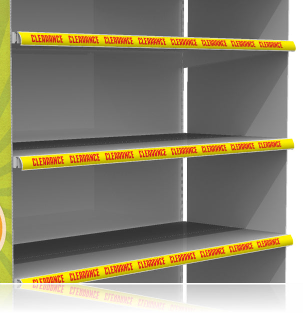 Clearance Price Channel Shelf Molding Strips- Yellow 24"W x 1.25"H -10 pieces