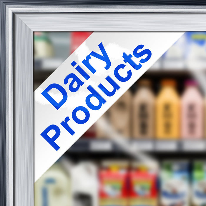 Cooler Door Decal Clings- Dairy Products