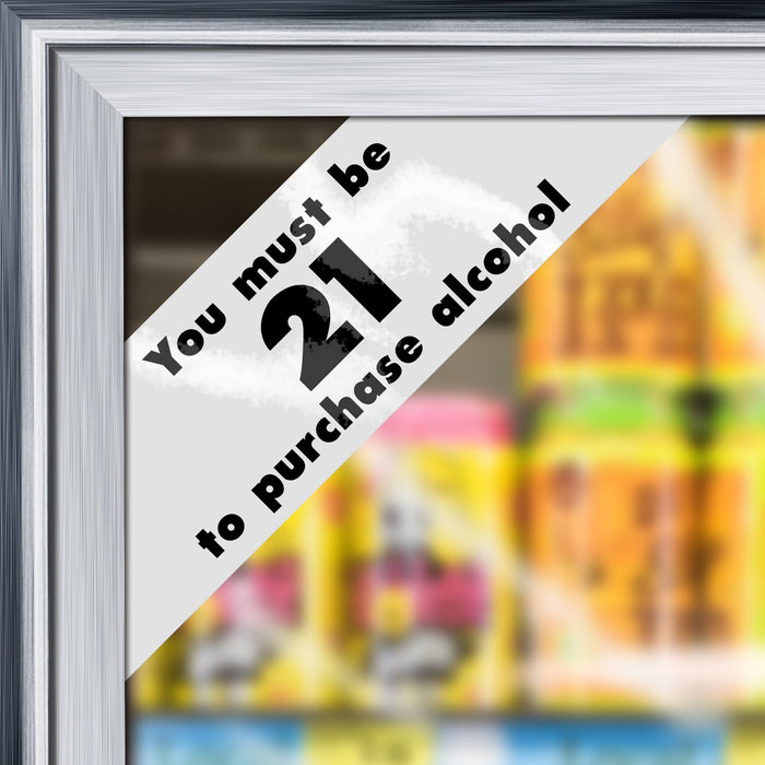 Cooler Door Decal Clings- Must be 21 to Purchase Alcohol