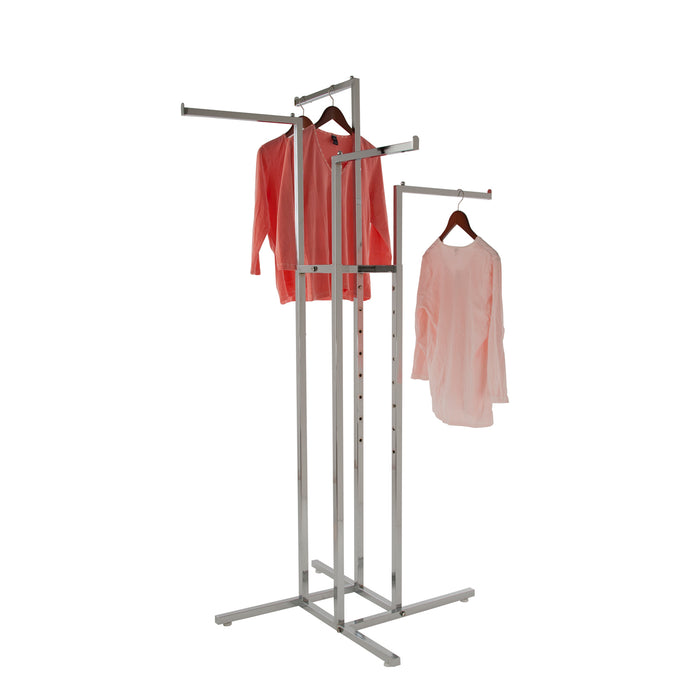 4 Way Straight Arm Clothes Rack-Retail Store Fixtures