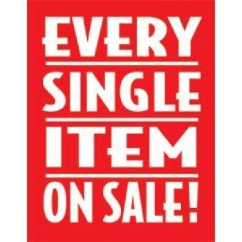 Every Item on Sale Window Signs Poster-36" W x 48" H