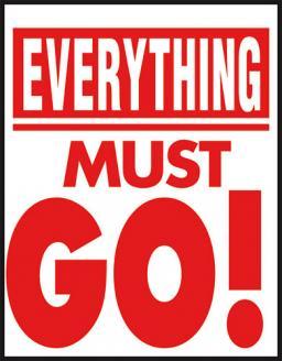 Everything Must Go Window Signs Poster-36" W x 48" H