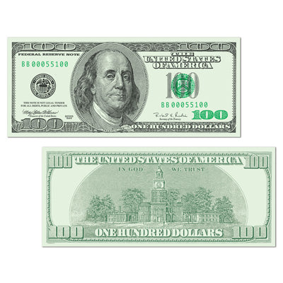 Fake Money- Big Bucks Signs-$100 Bill -24 pcs