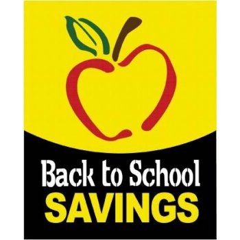 Back to School Savings Standard Poster-Apple-22"x 28"