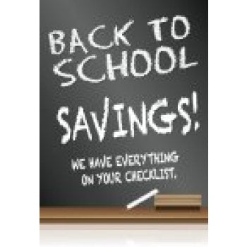Back to School Savings Standard Poster Stanchion Sign-22" x 28"
