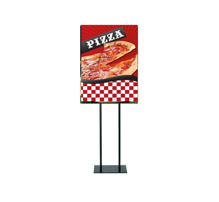 Pizza Floorstand-Stanchion Sign