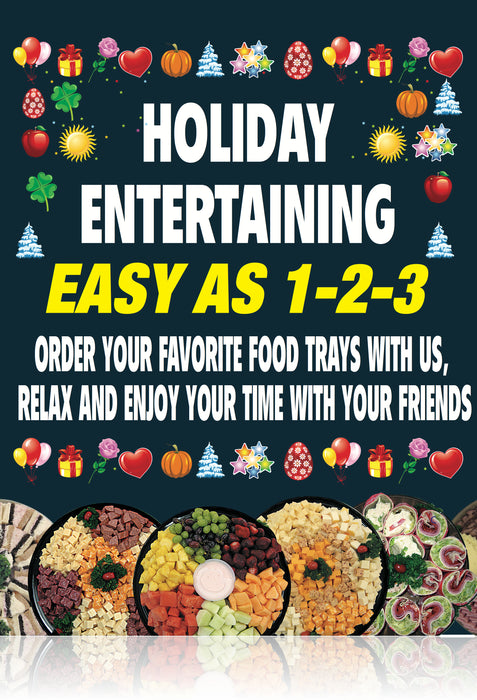 Holiday Entertaining Floor Stand Sign