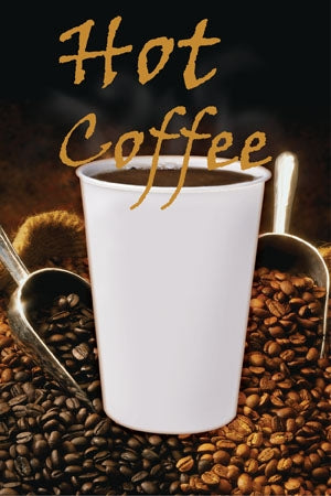 Hot Coffee Floor Stand-Stanchion Sign