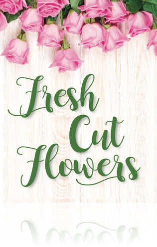 Fresh Cut Flowers Floor Stand-Stanchion Sign