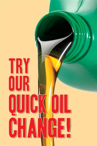 Oil Change Floor Stand Sign-Standard Poster