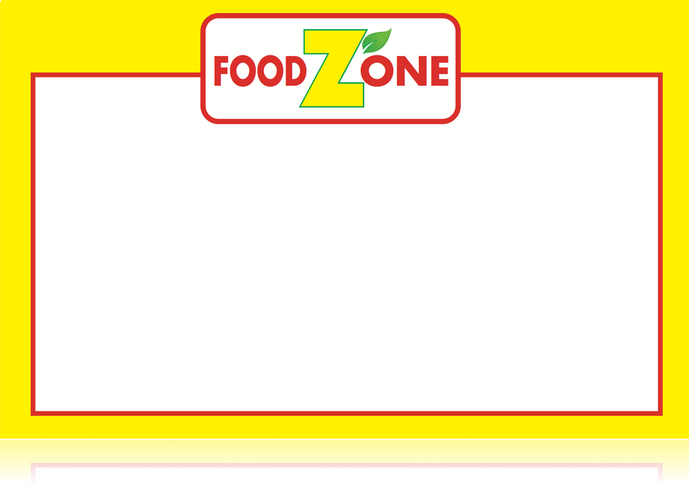Food Zone Supermarket Shelf Signs-Price Cards -5.5" W x 3.5" H -100 signs
