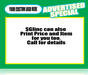 Advertised Special Shelf Signs Price Cards