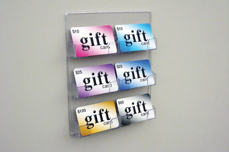 Acrylic Gift Cards Display Holders- 2 pieces