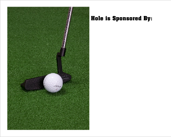 Golf Outing Hole Sponsor Signs & Stake-Putt-Custom Printed- 24"x18"