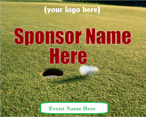 Golf Outing Hole Sponsor Signs & Stake-In the Hole-Custom Printed- 24"x18"