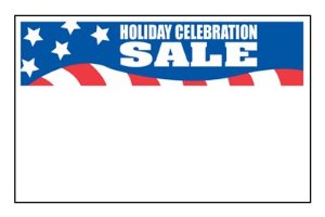 Holiday Celebration Shelf Signs-Price Cards-11" W x 7" H -50 signs