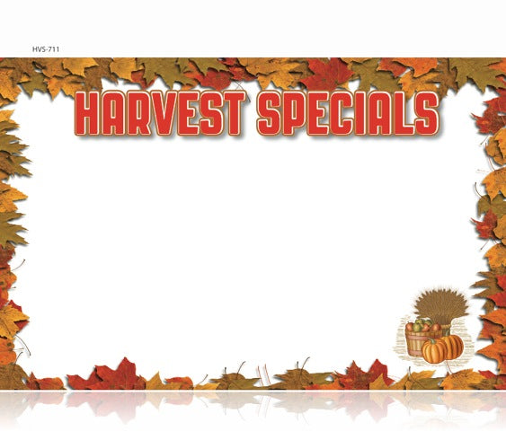 Harvest Specials Shelf Signs-Laser Compatible-11" x 7 "- 50 signs