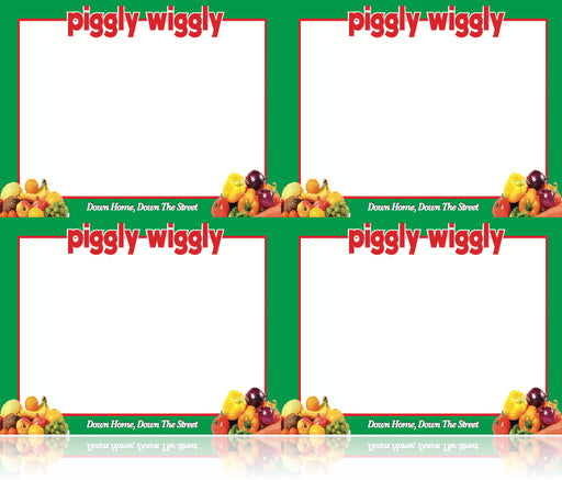 Piggly Wiggly Supermarkets Produce Department Shelf Signs-Price Cards