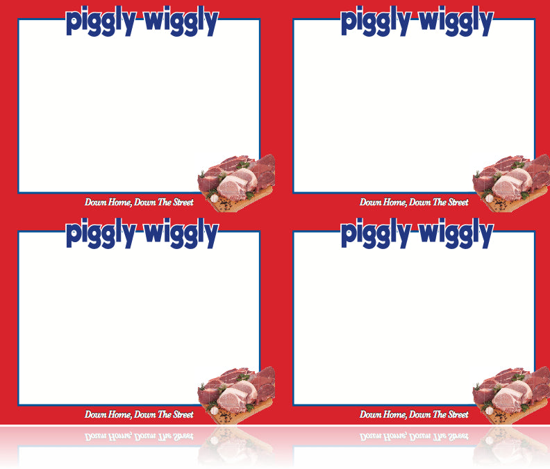Piggly Wiggly Meat Department Sign Cards