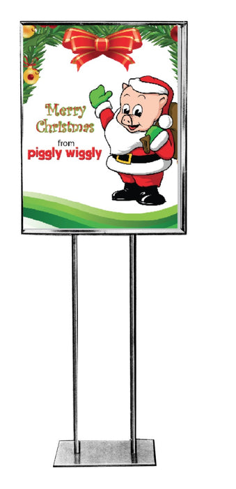 Piggly Wiggly Merry Christmas Floor Stand Stanchion Sign