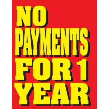 No Payments for One Year Sale Tags-Price Tags -100 tags