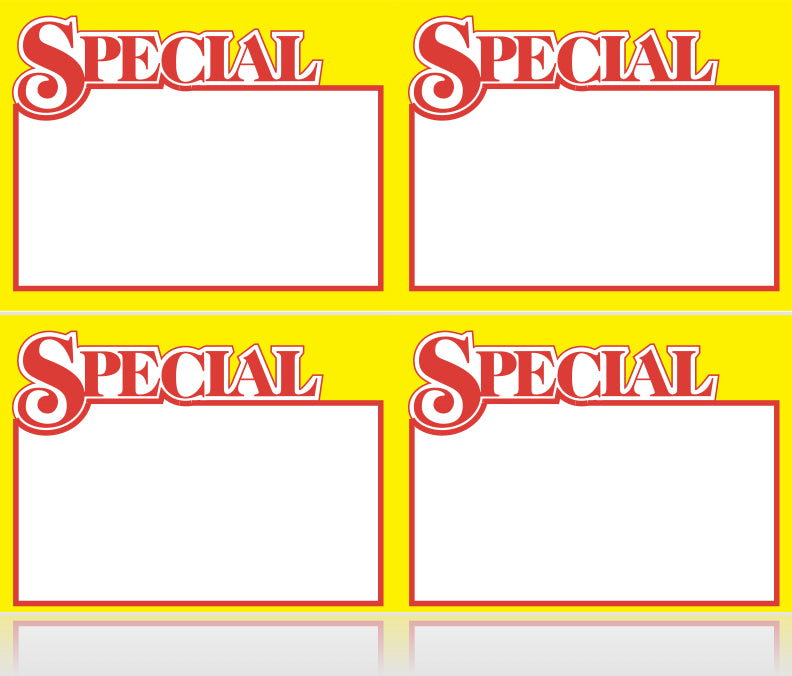 Special Shelf Signs 4 UP Laser Compatible-VALUE PACK- 4000 pieces