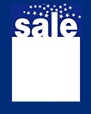 Sale Tags-Price Tags Blue -5 x 7-100 pieces