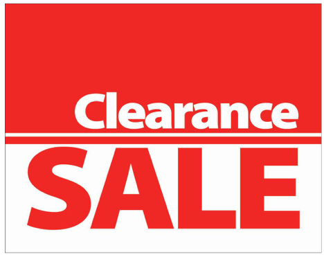 clearance sale shelf signs for retail