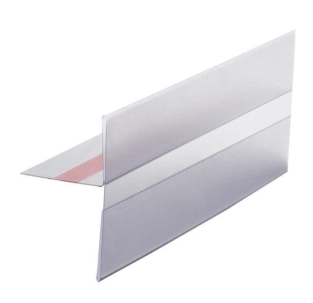 Slim Sign Protectors Sign Holders for Glass Shelves-5.5"W x 3.5"H