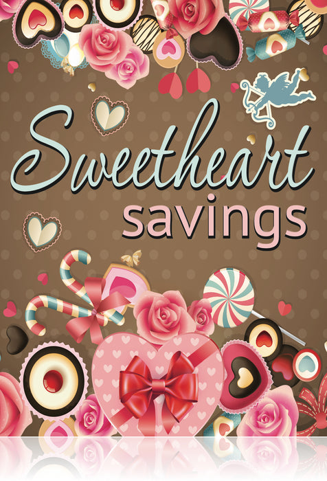 Valentine's Day Sweetheart Savings Posters- Stanchion Signs-Value Pack