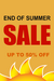 End of the Summer Sale Window Signs Poster