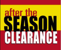 After the Season Sale Window Signs Poster-48" W x 36" H