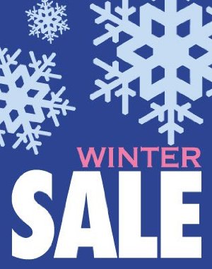 Winter Sale Event Standard Posters-Floor Stand Stanchion Signs-22" W x 28" H