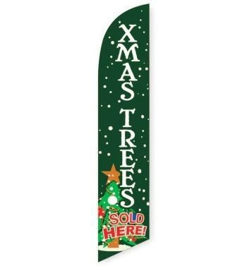Xmas Trees Sold Here Feather Flag Kit