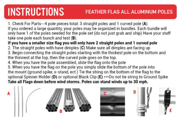 Auto Alignment Feather Flag Kit