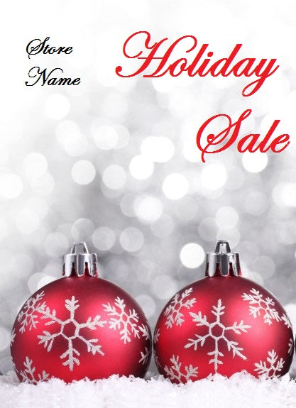 Holiday Sale Event Standard Poster-Floor Stand Sign-Semi Custom